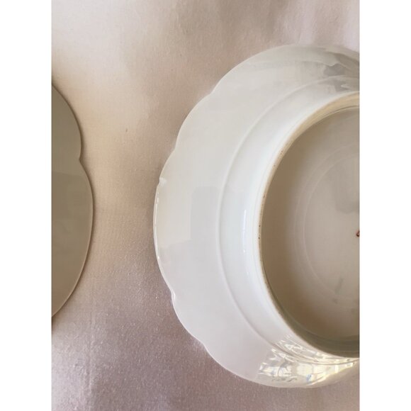 ANTIQUE Set 6 HAVILAND LIMOGES Salad plates Sch 453D Violets Daisy Handpainted - Picture 16 of 16